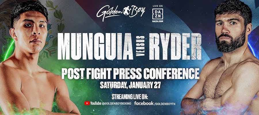 Betting Munguia to Take On Ryder on Saturday Night Boxing Main Event