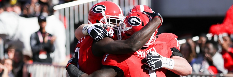 The Bulldogs are huge NCAAF Odds favorite against the Tigers.