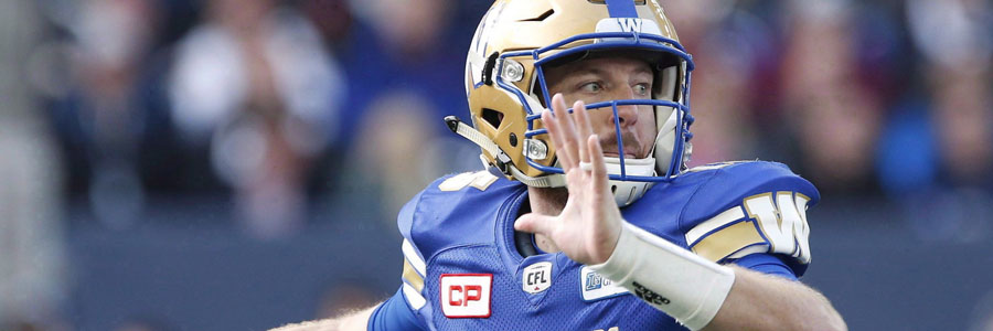 Despite Matt Nichols good numbers, Winnipeg is no favorite at the Canadian Football Betting Odds for the Western Semifinal.
