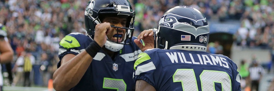 Wilson tossed a 1-yard TD pass to Kasen Williams and hooked up with Mike Davis on a 22-yard score as Seattle's offense moved the ball efficiently this NFL preseason.