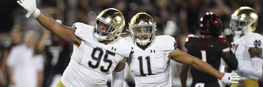 New Mexico vs Notre Dame 2019 College Football Week 3 Lines & Pick.