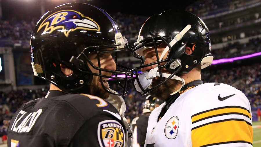 Quarterbacks and Rivals Ben Ben Roethlisberger and Joe Flacco meet in the latest edition of this heated rivalry