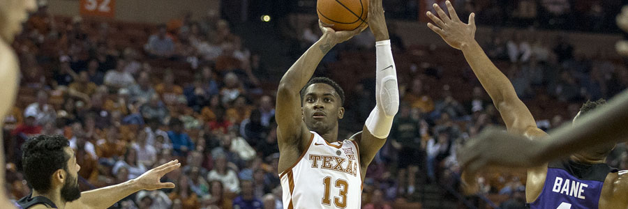 The Longhorns are not favored by the NCAAB Lines against the Red Raiders.