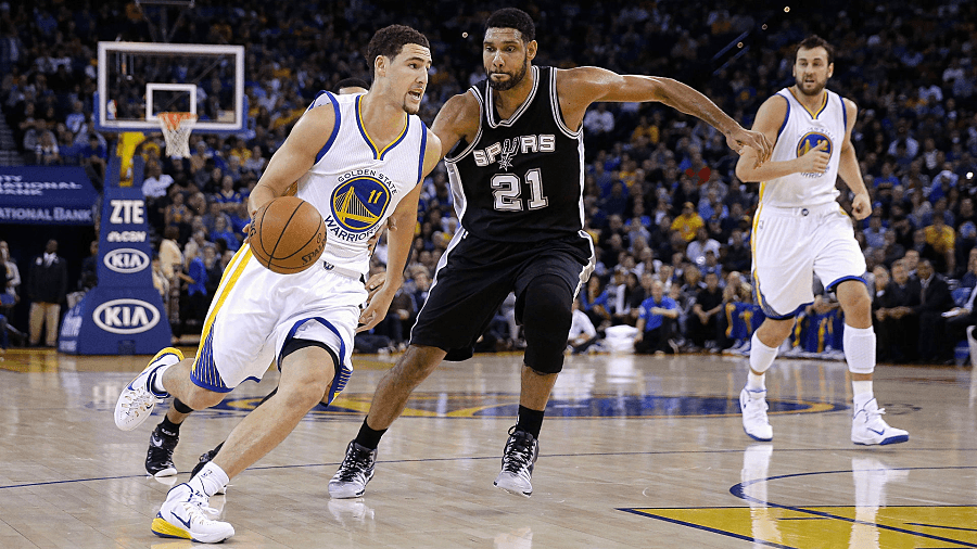 Tim Duncan and the Spurs got routed by the Warriors last night.