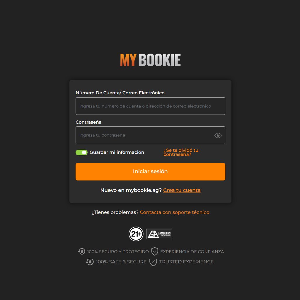 mybookie acceso a tu cuenta usuario y contraseña