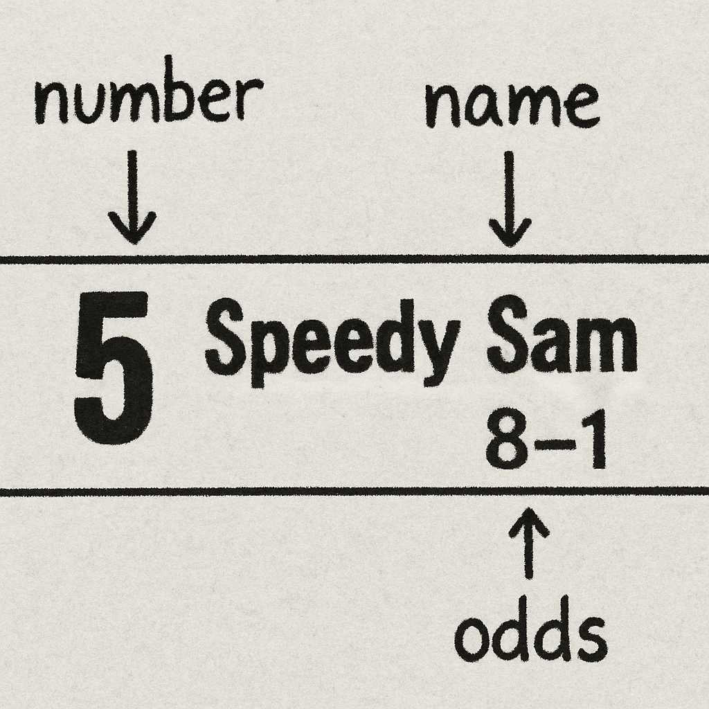 Your First Look at a Racing Program: Find What You Need in 10 Seconds