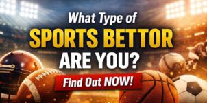 What type of sports bettor are you featured image with multiple sports balls and stadium background