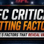 UFC Critical Betting Factors guide showing the five most important factors sportsbooks use to price UFC Fight Night betting odds