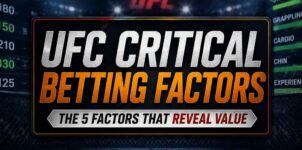 UFC Critical Betting Factors guide showing the five most important factors sportsbooks use to price UFC Fight Night betting odds