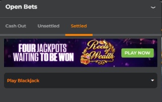 How Cash Out settled tab