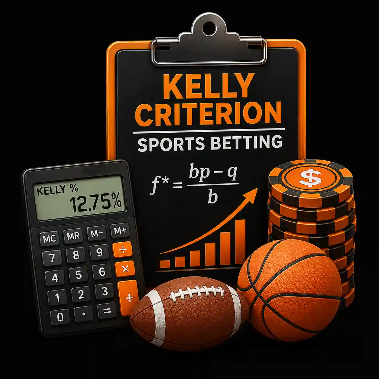 Kelly Criterion Calculator showing bankroll management, stake sizing formula, betting odds, sports betting bankroll strategy, and calculator tools.