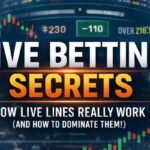 Live betting secrets banner showing how live betting lines work in real time with sports odds and charts