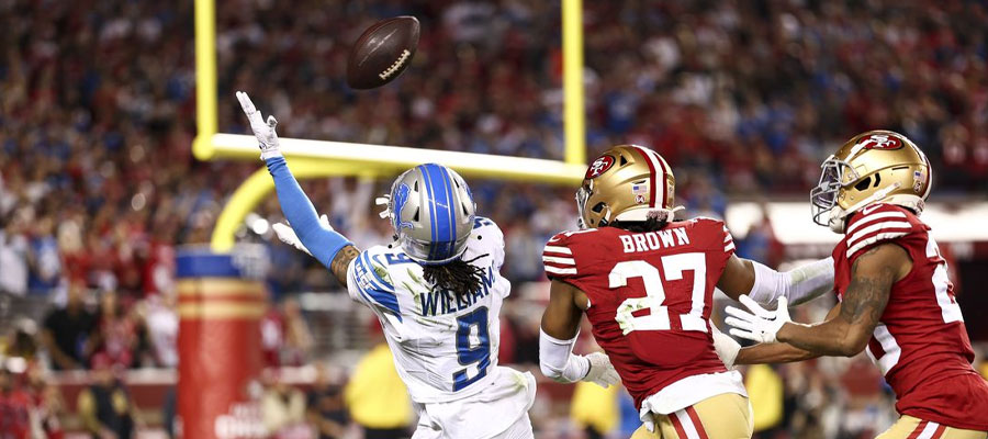 Lions at 49ers Prediction, MNF Week 17 with Detroit favored by -3.5