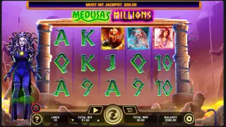Medusa’s Millions slot game preview featuring progressive jackpot and mythology theme
