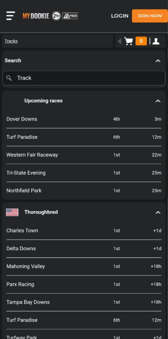 MyBookie Horse Racing Betting