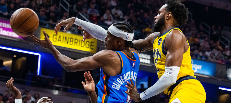 NBA Bet Lines for Pacers vs Thunder in a matchup of All-Star guards and MVP candidates