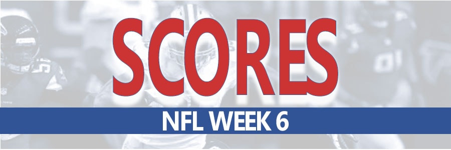NFL Scores for Week 6 at MyBookie Sportsbook