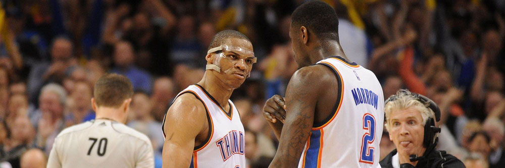 The OKC Thunder are in thirs place in the Western Conference.