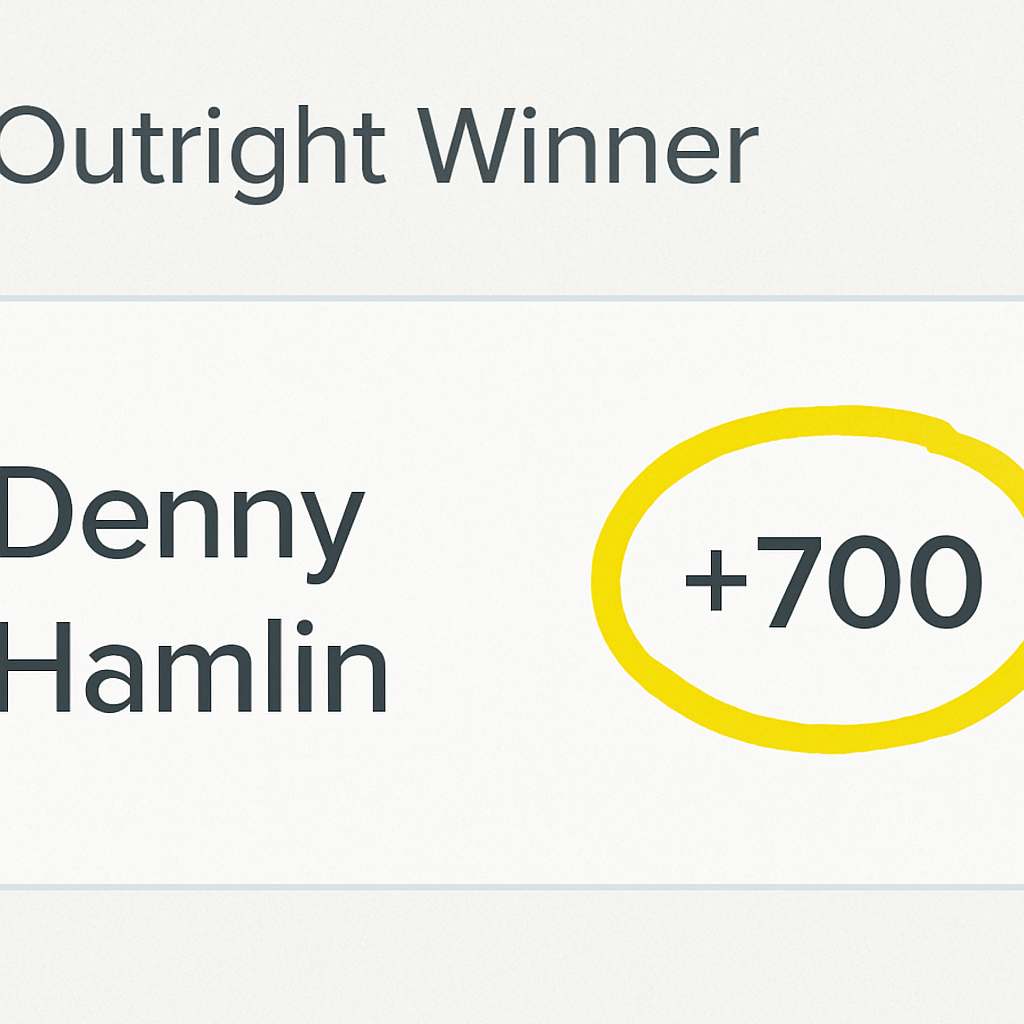 Analyzing Weekend's NASCAR Betting Odds example outright winner