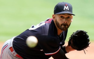 Pablo Lopez starting pitcher of the Twins against Guardians