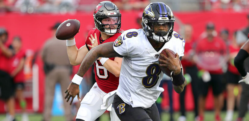 The Ravens visit the Buccaneers on MNF, both 4-2 with Baltimore favored by just over field-goal