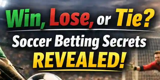 Soccer Win / Lose / Tie Odds Explained