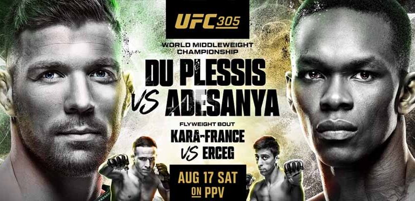 UFC 305: du Plessis vs. Adesanya Betting odds for all the bouts