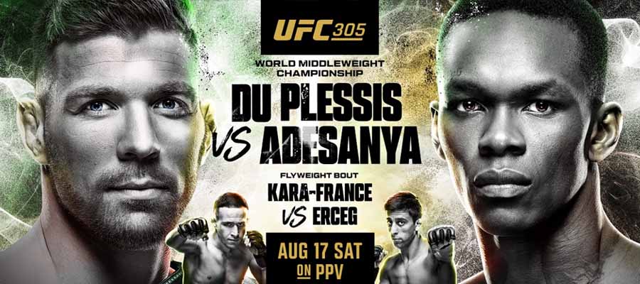 UFC 305: du Plessis vs. Adesanya Betting odds for all the bouts