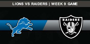 Lions @ Raiders Week 9 Result Sunday Football Score